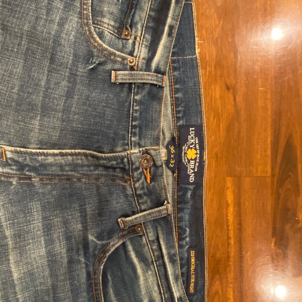 Lucky Brand Men's Dark Blue Straight Jeans